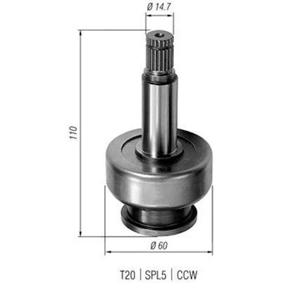 Abbildung von Ritzel, Starter MAGNETI MARELLI 940113020285