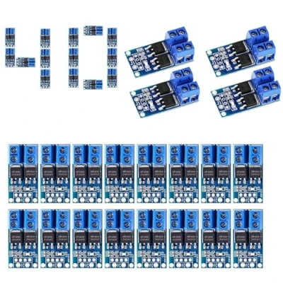 Abbildung von 40 Pcs DC 5v 36v 400W FET Trigger Switch Drive Module Board Dual Mosfet Treibermodul Hochleistungs Switching Driver Modul PWM Regler Schalttafel für Ar duino