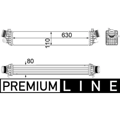 Abbildung von MAHLE ORIGINAL CI 258 000P Ladeluftkühler
