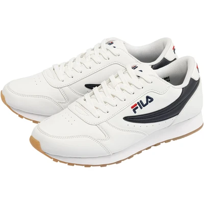 Abbildung von Fila Orbit Unisex Sneaker low, Herren, Größe: 42, White/dress blue Hochwertiges lederimitat