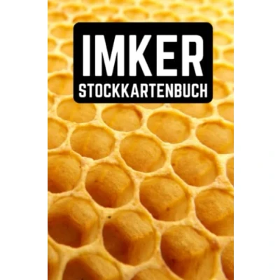 Abbildung von Stockkartenbuch: Imker Notizbuch mit vorgedruckten Stockkarten zum ausfüllen. Dieses Bienen Bestandsbuch eignet sich, um wichtige Beobachtungen und Infos zu deinen Honigbienen notieren