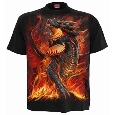 Abbildung von Spiral Draconis T Shirt Schwarz M