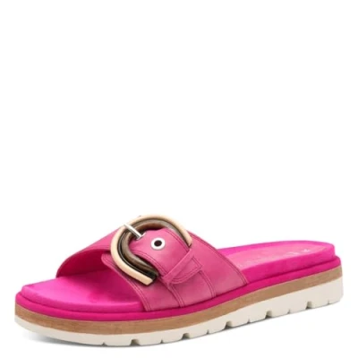 Abbildung von MARCO TOZZI Damen Pantoletten mit Schnalle Sommer, Rosa (Pink), 39 EU