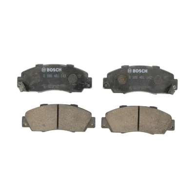 Abbildung von BOSCH 0 986 461 142 Bremsbelagsatz Low Metallic mit integriertem Verschleißsensor Anti Quietsch Blech HONDA: Accord 6 Limousine, CR V 1, PRELUDE 4