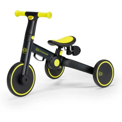 Abbildung von Kinderkraft Dreirad 3in1 4TRIKE, Leicht Rutscher, Laufrad, Zusammenklappbar, ergonomische Sattel, ab 12 Monat bis 5 Jahre, Schwarz