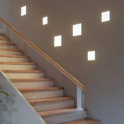 Abbildung von Paulmann 93060 LED Panel Einbauleuchte Areo VariFit IP44 3 Stufen dimmbar 230x230mm eckig incl. 1x16 Watt Weiß Kunststoff 4000 K