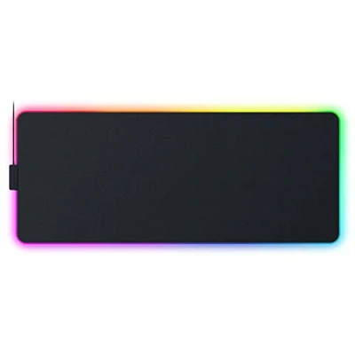 Abbildung von Razer Strider Chroma Hybrid Gaming Mauspad mit RGB (Hybrid Mauspad, 19 Beleuchtungszonen, XL Format, Rutschfeste Unterseite) Schwarz
