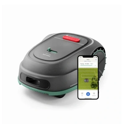 Abbildung von Philips Rasenmähroboter 3000 Serie Cross Mowing, GPS Kartierung, Intelligentes Mähen, schnelleres Hangtauglichkeit, Homerun App, Regensensor Technologie, Kalkstein Grau (RSL3000/10)