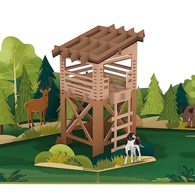 Abbildung von papercrush® Pop Up Karte Jagd 3D Geburtstagskarte für Jäger &amp; Jägerin, Glückwunschkarte zum Jagdschein, Geschenk zur Jagdprüfung, Geschenkidee oder Geldgeschenk Förster, Einladung