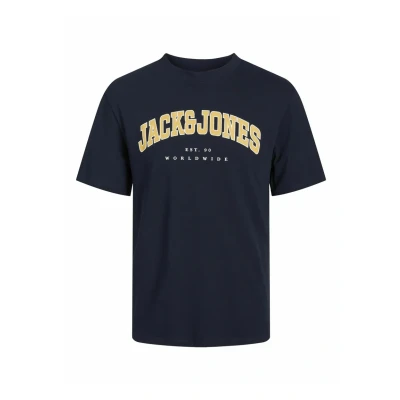 Abbildung von Jack &amp; Jones PLUS SIZE LOGO Tshirt print, Herren, Größe: 6XL, Navy blazer