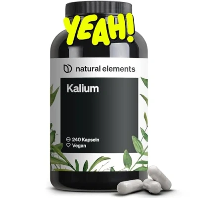 Abbildung von Kalium 240 Kapseln mit 800 mg elementarem (aus Kaliumcitrat) pro Tagesdosis für Blutdruck, Muskelfunktion &amp; Nervensystem vegan, hochdosiert, ohne Zusätze