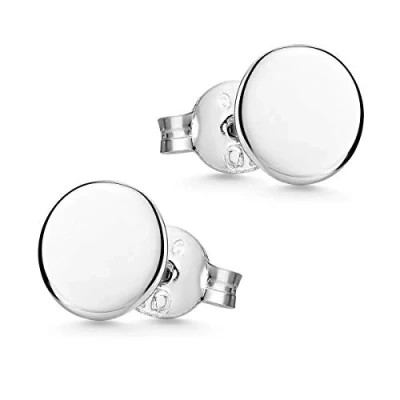 Abbildung von Materia Ohrstecker Silber 925 Damen Plättchen Ohrringe Stecker flach SO 438 4mm