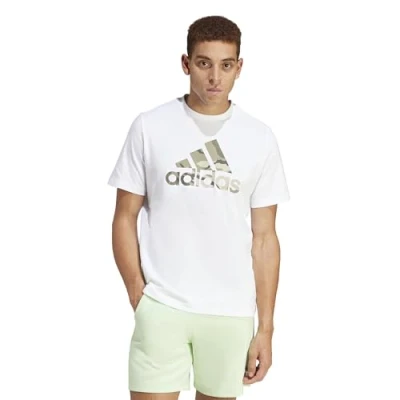 Abbildung von adidas Sportswear M CAMO G T Tshirt print, Herren, Größe: Small, White