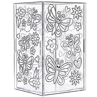 Abbildung von Baker Ross Suncatcher FC407 Blumentopf Bastelsets, Packung mit 3 Frühlings Sonnenfänger Sets für Kinder