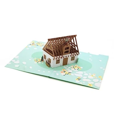Abbildung von ASVP Shop Glückwunschkarte zum Hausbau, Richtfest Karte Geschenkidee oder Geschenk Einzug Umzug Einladung, Gutschein zu Einweihungsfeier