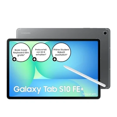 Abbildung von Samsung Galaxy S10 FE+ AI Tablet, Android 256 GB Speicher, 12 RAM, 33,28 cm/13,1&quot; Display, Inkl. S Pen, Wi Fi, Lange Akkulaufzeit, Gray, 36 Monate Herstellergarantie [Exklusiv auf Amazon]
