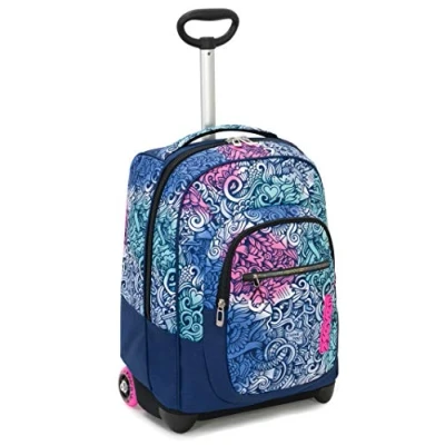 Abbildung von Seven TROLLEY, 2 in 1, Schulranzen mit Rollen, Rucksack Trolleyfunktion für Kinder, ab 1. Klasse, Schule, Reisen, Mädchen&amp;Jungen, pink/blau, PINKSHADE