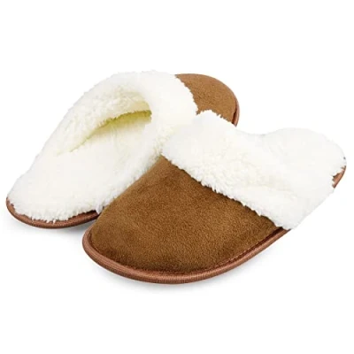 Abbildung von riemot Hausschuhe Herren Damen Warme Plüsch Pantoffeln Winter Memory Foam Rutschfeste Kuschelige Flauschige Slipper für Indoor &amp; Outdoor