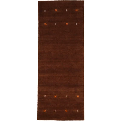 Abbildung von carpetfine Wollteppich »Gabbeh Uni, auch als Läufer und Rund erhältlich« rechteckig 15 mm Höhe reine Wolle, handgewebt, Gabbeh Loom Tiermotiv, große Farbauswahl