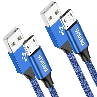 Abbildung von NIBIKIA Micro USB Kabel, [2Stück 0.5M] Nylon geflecht Android Schnellladekabel Ladekabel für Samsung Galaxy S7/ S6 / J7/ Note 5,Sony, Huawei, Nexus,Motorola