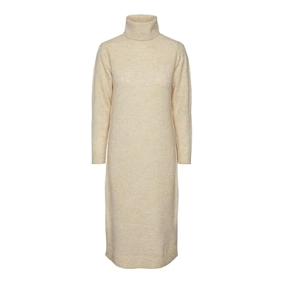 Abbildung von Pieces Juliana Rollneck Strickkleid, Damen, Größe: XS, Whitecap gray