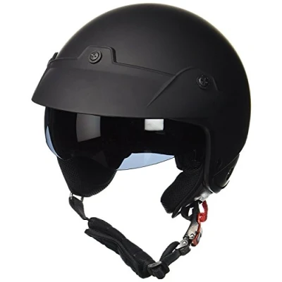 Abbildung von Jethelm H740 mit Integriertem Sonnenvisier und Schild Schwarz Matt M