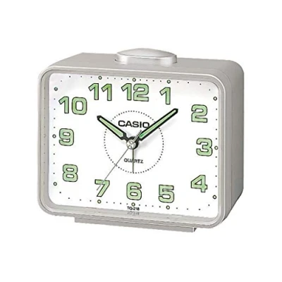 Abbildung von Casio TQ 218 8EF Wecker, Kunststoff, Silber, Regular
