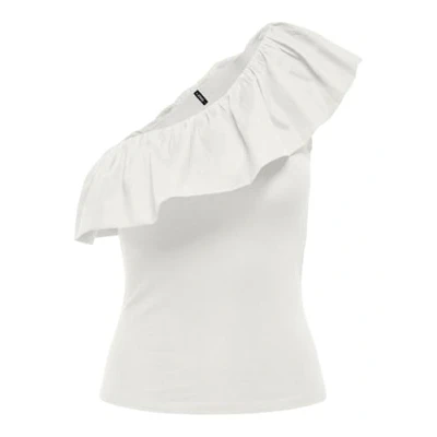 Abbildung von ONLY Onlsoffy ONE Shoulder Top, Damen, Größe: Large, Cloud dancer