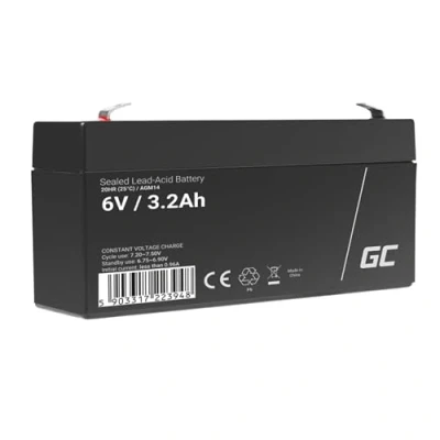 Abbildung von Green Cell® AGM 6V 3,2Ah Akku VRLA Blei Batterie Bleiakku Ersatzakku Gelakku Akkubatterie Zyklenfest Unbemannt Spielzeug Elektro Alarm Notstrom Kinderfahrzeuge Kinder Quad