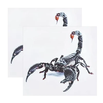 Abbildung von Create idea 2 Stück 3D lebensechte Skorpion Aufkleber Simulation Reptile Selbstklebend PVC Dekorative Emblem Abzeichen für Automotive Motorrad Fenster Wand Laptop