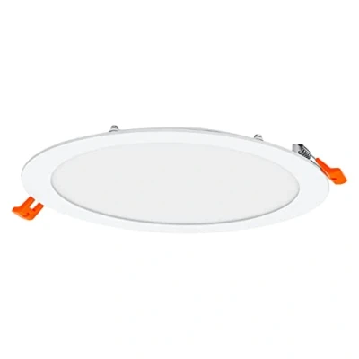 Abbildung von LEDVANCE LED Spot INTEGRATED SLIM Ø 22,5cm, runder Einbaudecken für den Innenbereich, dimmbar, 22W, Farbtemperatur 3000 6500K, 2000 Lumen, flaches Design, inkl. Klemmvorrichtung, weiß
