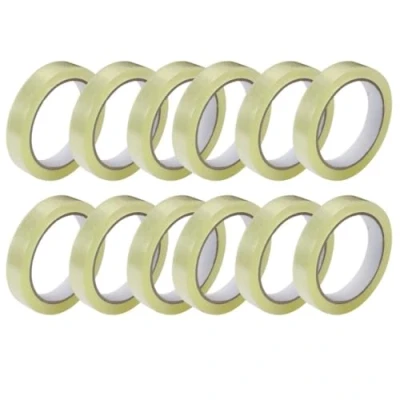 Abbildung von GTSE Klebeband Transparent 24 mm x 66 m pro Rolle zum Verpacken von Geschenken, für zuhause, die Schule und das Büro 12 große Rollen