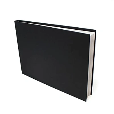 Abbildung von Artway Studio Gebundenes A4 Skizzenbuch Querformat 92 Seiten/46 Blätter aus 170 gsm Papier Schwarzes mit festem Einband