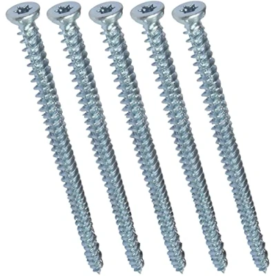 Abbildung von AERZETIX C48409 Satz von 5 Schraubanker betonschrauben ankerschrauben direkt für beton Ø7.5x132mm senkkopf konisch mit abdruck stern T30 direkte befestigung ohne dübel