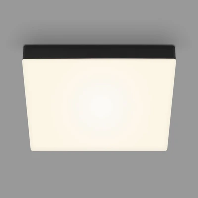 Abbildung von Briloner Leuchten LED Deckenlampe rahmenlos, Deckenleuchte, Aufbauleuchte, warmweiße Farbtemperatur, 287x287x36 mm, Schwarz