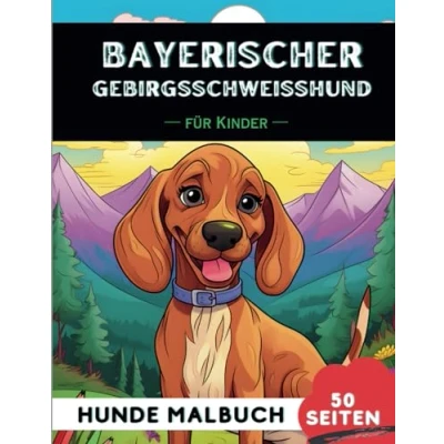 Abbildung von Bayerischer Gebirgsschweisshund Malbuch für Kinder: 50 kreative, lustige und einfache Hunde Malvorlagen Jungen Mädchen, das perfekte Geschenk ... (Lustige Hunderassen Malbücher Kinder)