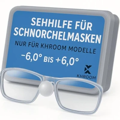 Abbildung von Khroom® Brillengläser Sehhilfe speziell für Schnorchelmasken z.B. Seaview Pro, Y, X, BC, 180, Z Kurzsichtige und Weitsichtige individuelle Linsen 6.0 bis +6.0 ( 3.75, Rechts)