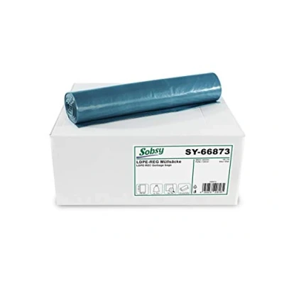 Abbildung von Sobsy Müllsäcke Ldpe Reg, Typ 100, Blau, Gerollt, 120l, Extra Stark