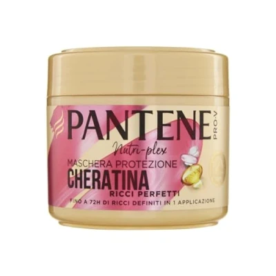 Abbildung von Pantene Pro V Haarmaske, Keratinschutz, perfekte Locken, bis zu 72 Stunden definierte Locken in 1 Anwendung für krauses Haar, Rebellen, 300 ml