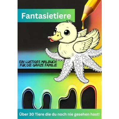 Abbildung von Fantasietiere: Ein lustiges Malbuch für die ganze Familie