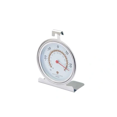 Abbildung von MasterClass Kühlschrankthermometer, großes Gefrierschrank Thermometer, Edelstahl, 10 cm, Silber