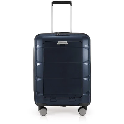 Abbildung von HAUPTSTADTKOFFER Britz Handgepäck mit Laptopfach Hartschalen Koffer Trolley Rollkoffer Reisekoffer Erweiterbar, TSA, 4 Rollen, 55 cm, 34 Liter, Dunkelblau