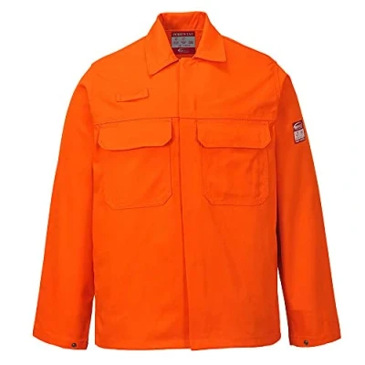 Abbildung von Portwest BIZ2 Herren Flammenresistente Bizweld FR Arbeitsjacke Orange, M