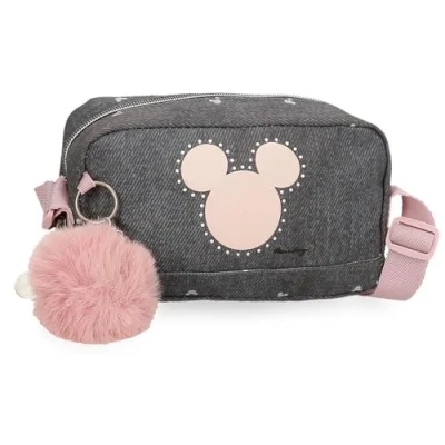 Abbildung von Joumma Bags, Mickey Studs, Federmäppchen, Kinder Kulturbeutel, aus Polyester., Schwarz, Umhängetasche
