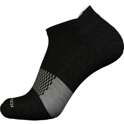 Abbildung von Icebreaker Merino Damen Herren Multisport Light Cushion Micro Socken, Schwarz/Snow/Metro Heather, Small