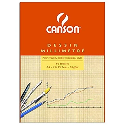 Abbildung von Canson 200067106 Millimeterpapier A4, weiß
