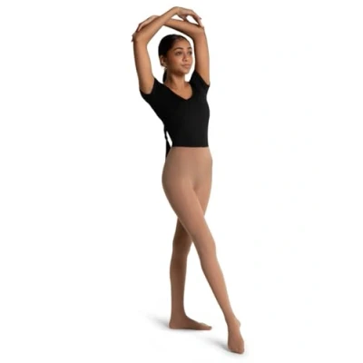 Abbildung von Capezio Women&#039;s Ultra Soft Footed Tight with Self Knit Waistband Strumpfhose, ultraweich, Strickgewebe, Light Suntan, L/XL