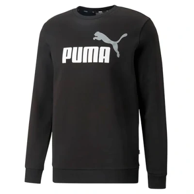 Abbildung von PUMA Herren ESS+ 2 Col Big Logo Crew FL Sweat, Black Weiß, L