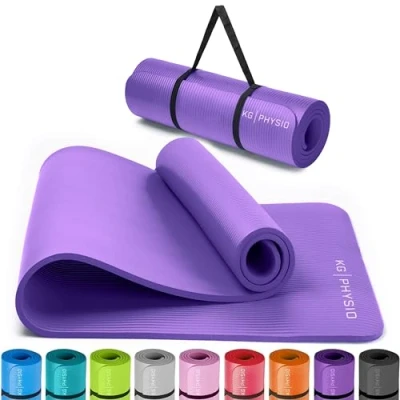 Abbildung von KG Physio Yogamatte Rutschfest und Gepolstert Yoga Matte mit Tragegurt, Fitnessmatte, Turnmatte, Sportmatte Dicke 8mm, Gymnastikmatte, Gym Matte, Pilates Fitness Sport, 183x60cm
