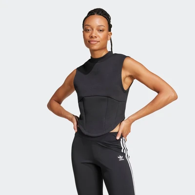 Abbildung von adidas Originals Structured Interlock Top, Damen, Größe: 26/28, Black
